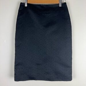 Barney’s New York Office Siren Old Money Quiet Luxury Satin Embroidered Skirt XS